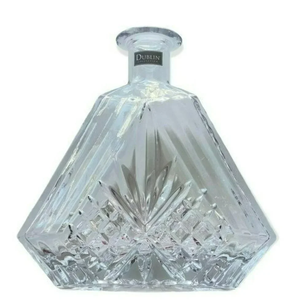 Dublin Collection Triangular‎ Crystal Wine Whiskey Liquor Decanter 610ml